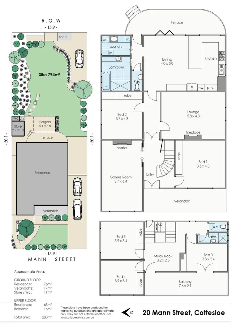 Floorplan of Homely house listing, 20 Mann Street, Cottesloe WA 6011