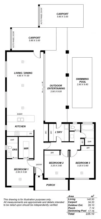 Floorplan of Homely house listing, 47 Princes Road, Greenacres SA 5086