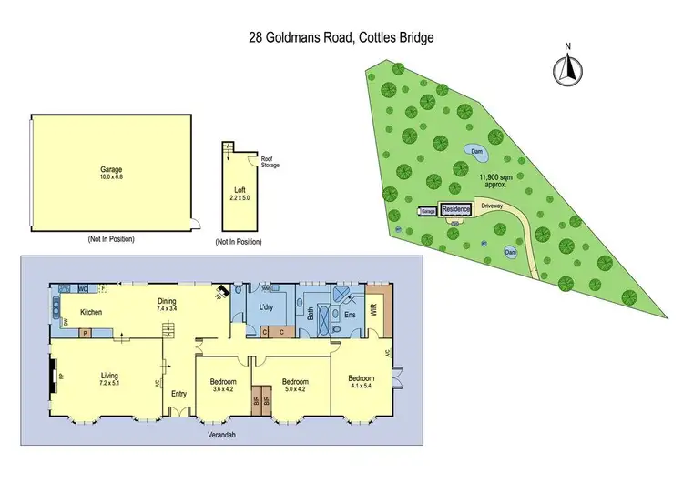 Floorplan of Homely rural property listing, 28 Goldmans Road, Cottles Bridge VIC 3099