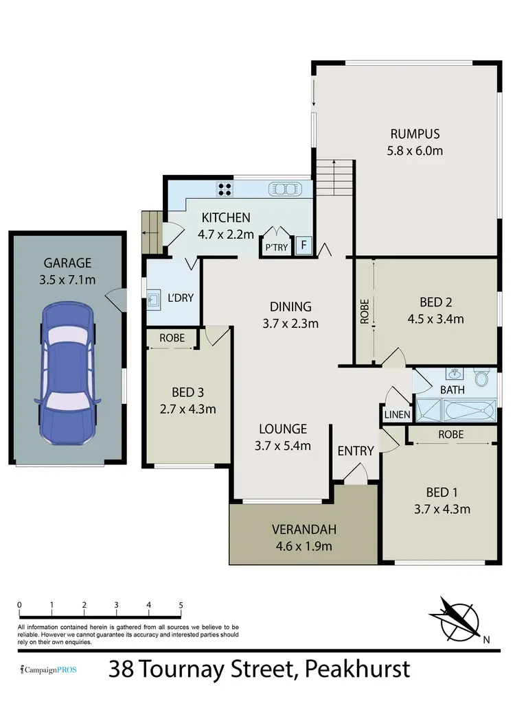Floorplan of Homely house listing, 38 Tournay Street, Peakhurst NSW 2210