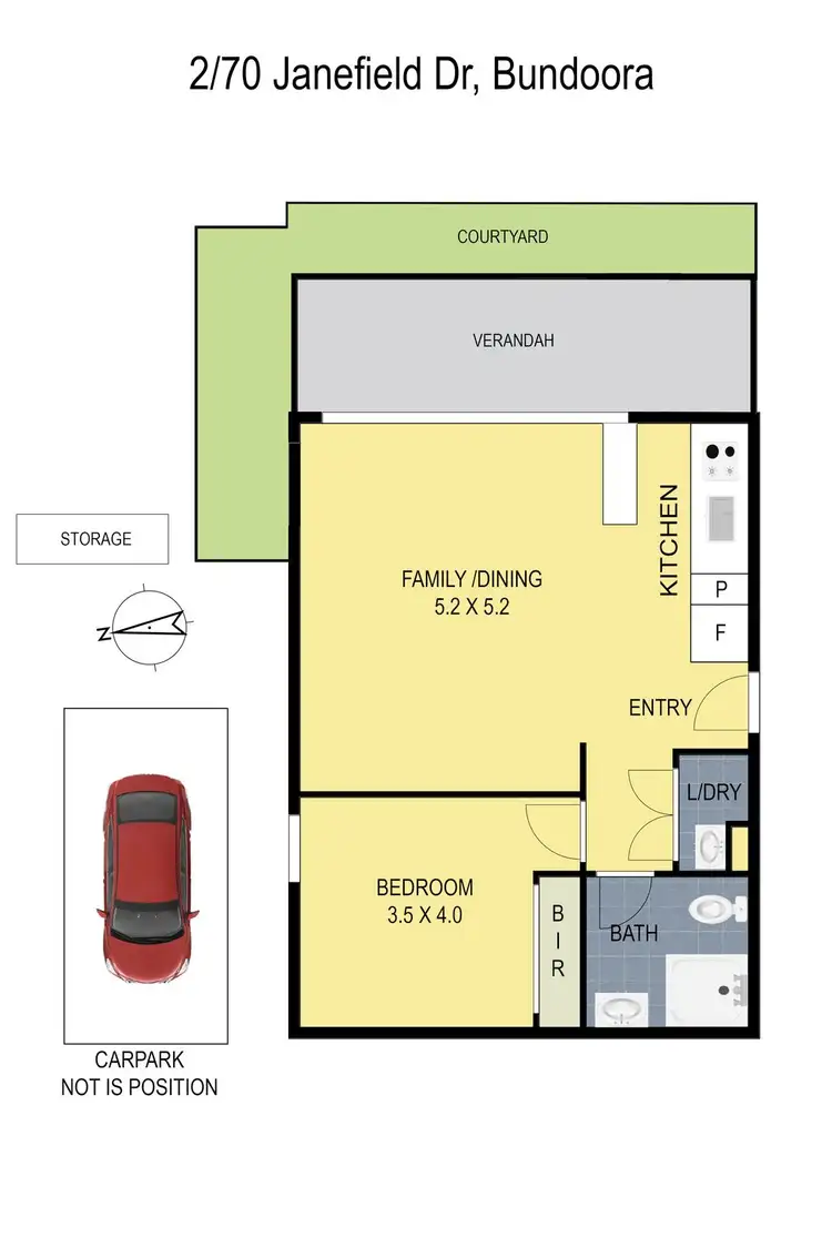 Floorplan of Homely apartment listing, 2/70 Janefield Drive, Bundoora VIC 3083
