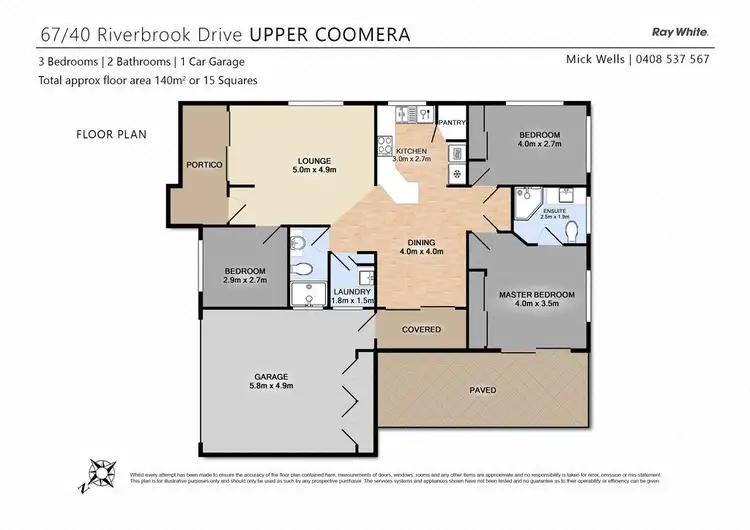 Floorplan of Homely villa listing, 67/40 Riverbrooke Drive, Upper Coomera QLD 4209