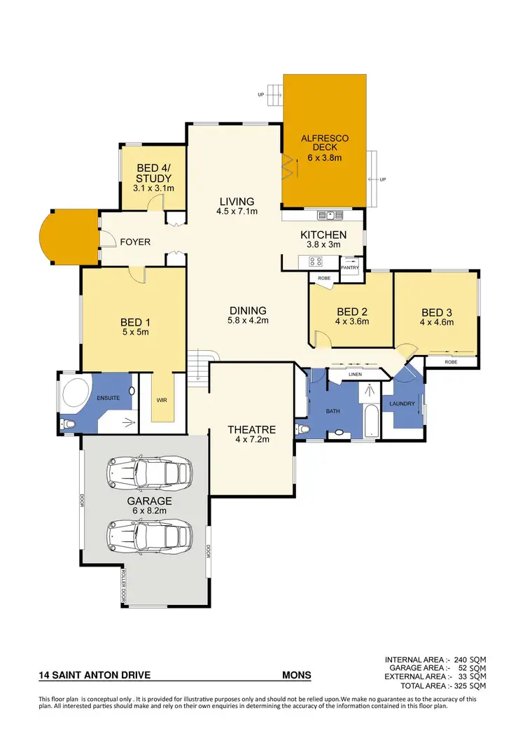 Floorplan of Homely house listing, 14 St. Anton Drive, Mons QLD 4556
