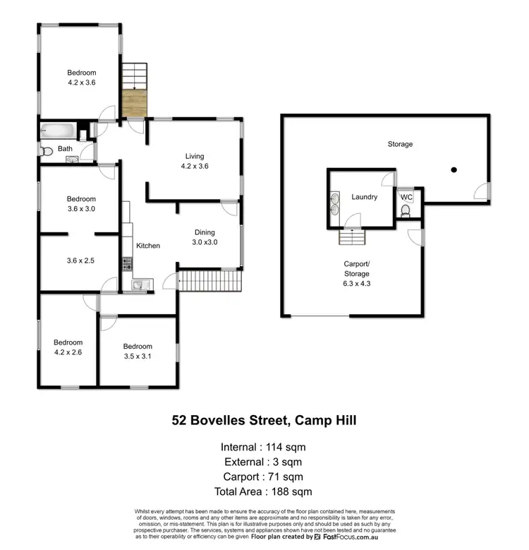 Floorplan of Homely house listing, 52 Bovelles Street, Camp Hill QLD 4152