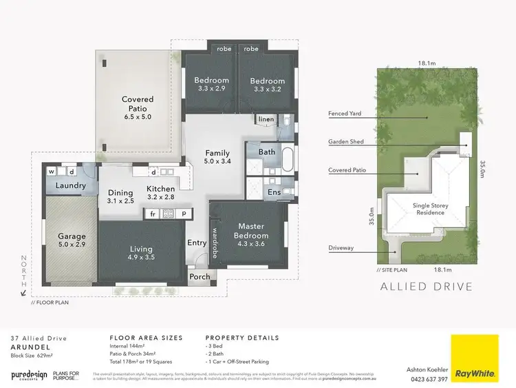 Floorplan of Homely house listing, 37 Allied Drive, Arundel QLD 4214