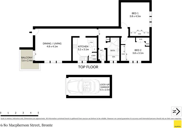 Floorplan of Homely apartment listing, 6/80 Macpherson Street, Bronte NSW 2024