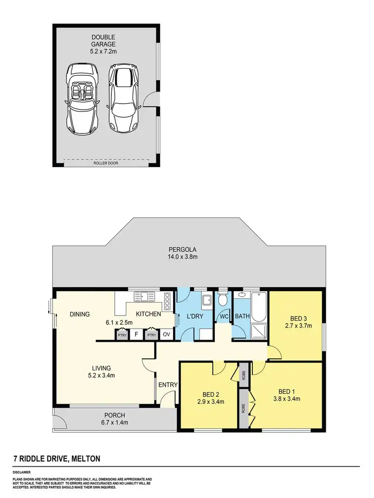 Floorplan of Homely house listing, 7 Riddle Drive, Melton VIC 3337
