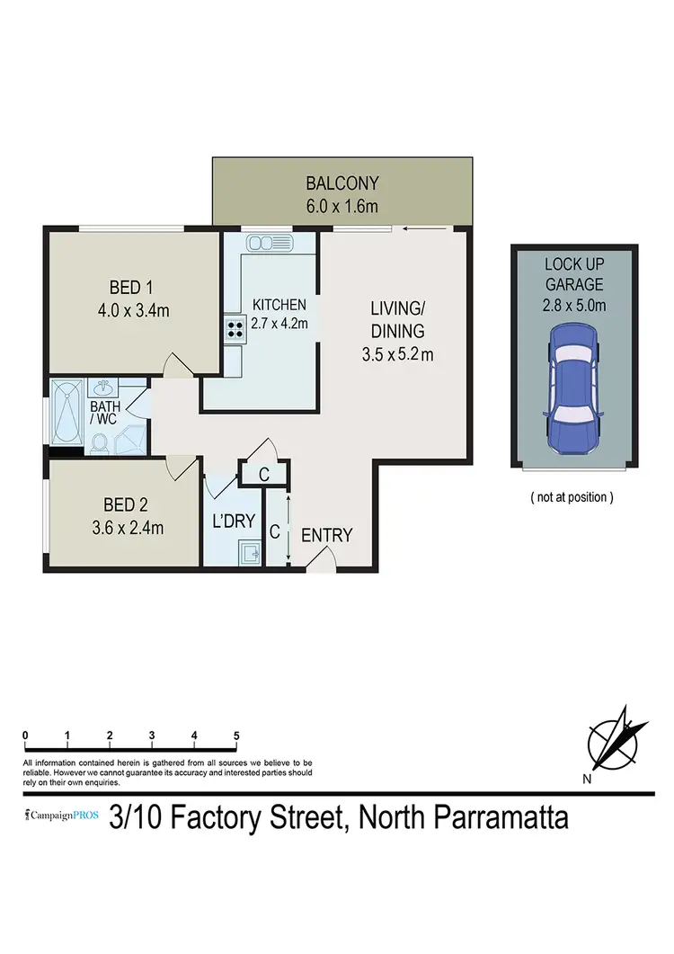 Floorplan of Homely unit listing, 3/10-12 Factory Street, North Parramatta NSW 2151