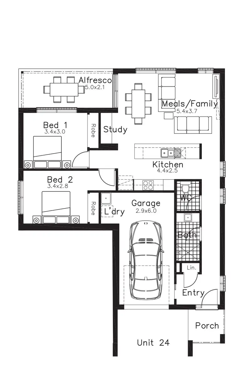 Floorplan of Homely unit listing, 24/5 Border Drive North, Currumbin Waters QLD 4223