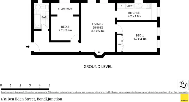 Floorplan of Homely apartment listing, 1/15 Ben Eden Street, Bondi Junction NSW 2022