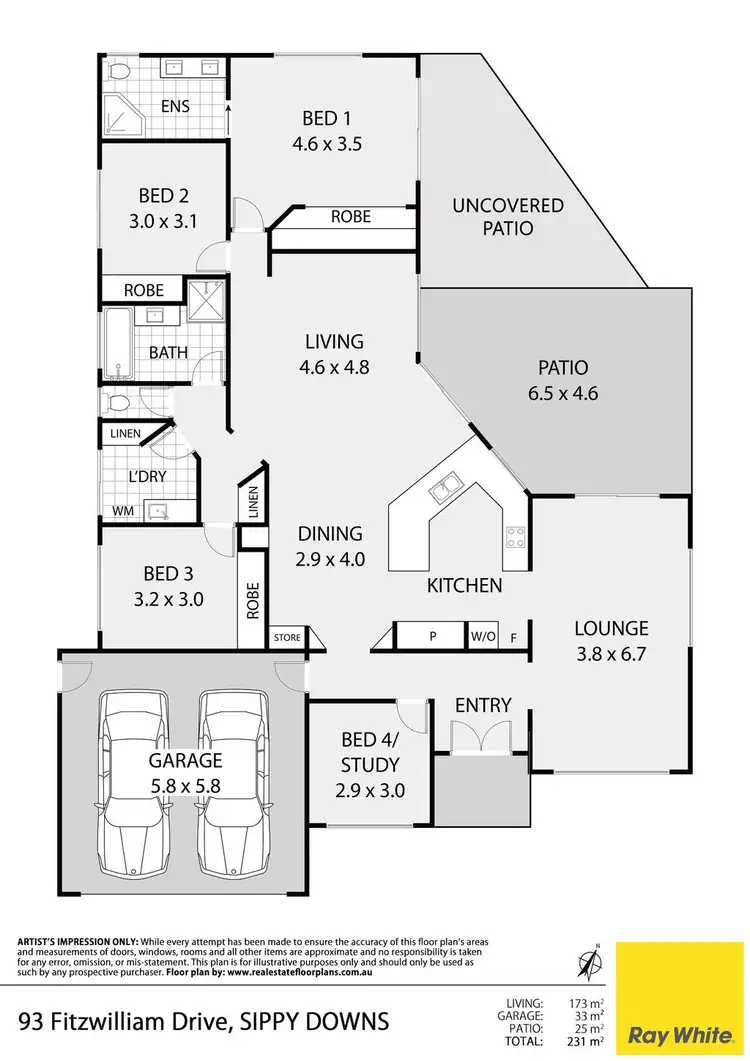 Floorplan of Homely house listing, 93 Fitzwilliam Drive, Sippy Downs QLD 4556