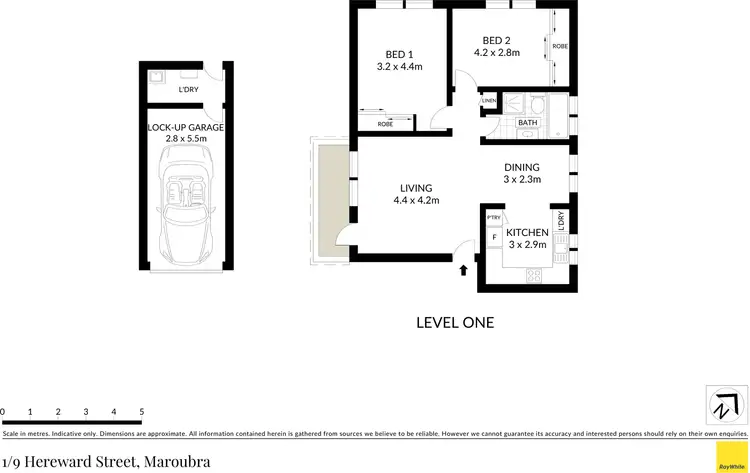 Floorplan of Homely apartment listing, 1/9 Hereward Street, Maroubra NSW 2035