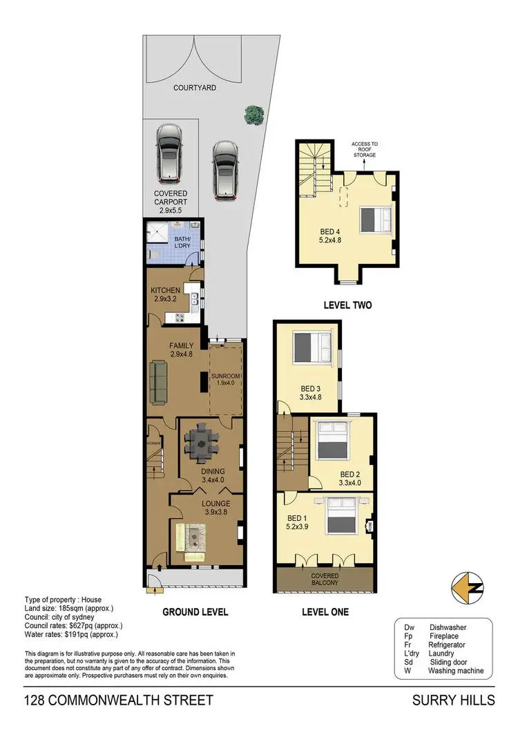 Floorplan of Homely house listing, 128 Commonwealth Street, Surry Hills NSW 2010