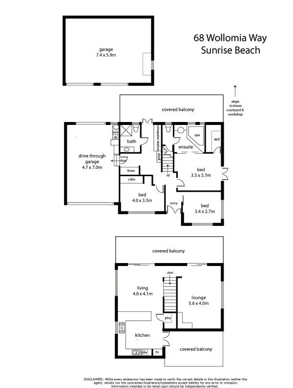 Floorplan of Homely house listing, 68 Wollomia Way, Sunrise Beach QLD 4567
