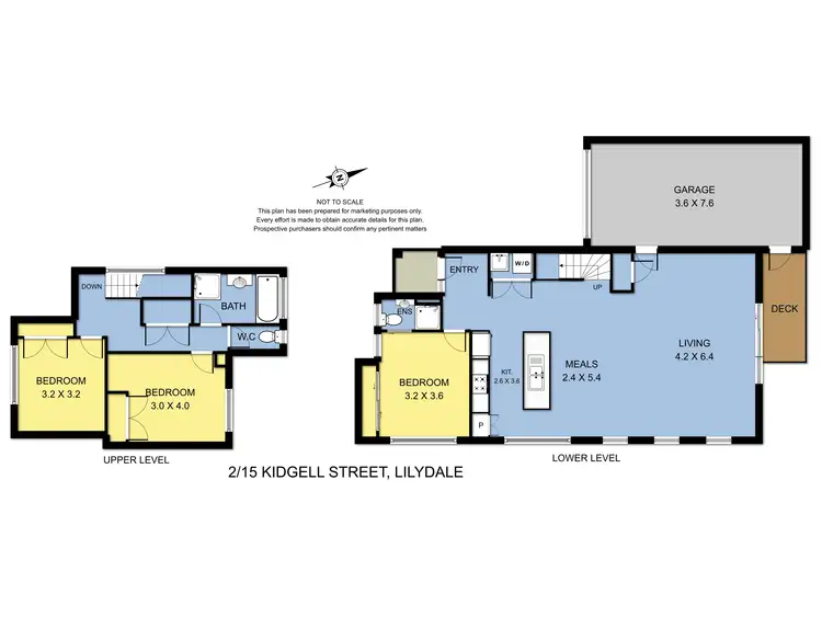 Floorplan of Homely townhouse listing, 2/15 Kidgell Street, Lilydale VIC 3140