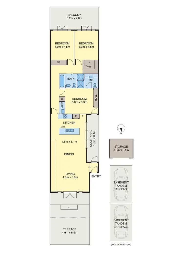 Floorplan of Homely apartment listing, 1/26-28 Dods Street, Brunswick VIC 3056