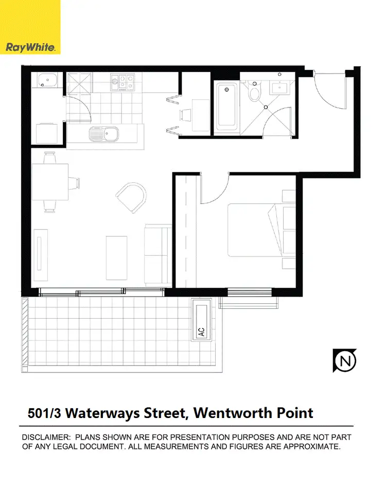 Floorplan of Homely apartment listing, 501/3 Waterways Street, Wentworth Point NSW 2127