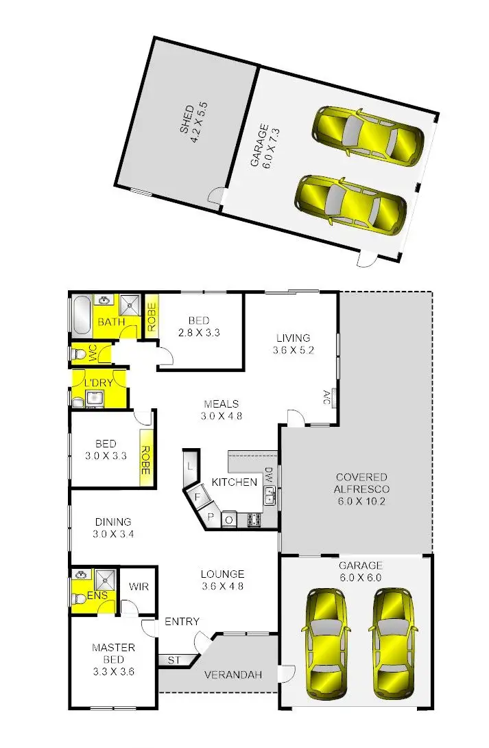 Floorplan of Homely house listing, 10 Ingrid Place, Lara VIC 3212