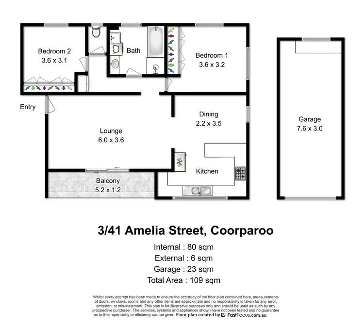 Floorplan of Homely unit listing, 3/41 Amelia Street, Coorparoo QLD 4151