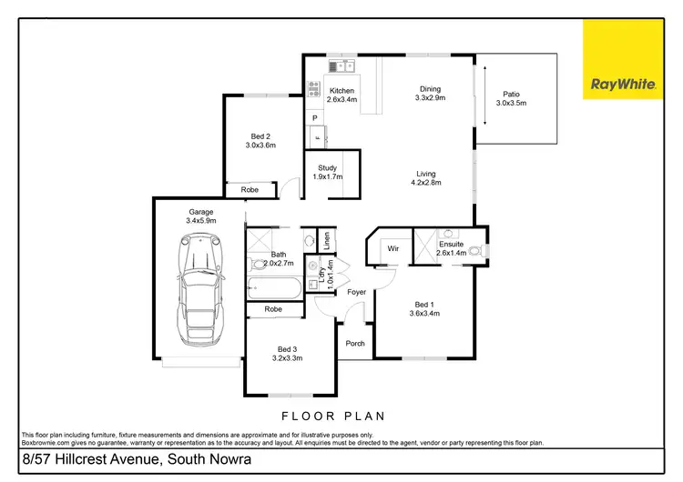 Floorplan of Homely unit listing, 8/57 Hillcrest Avenue, South Nowra NSW 2541