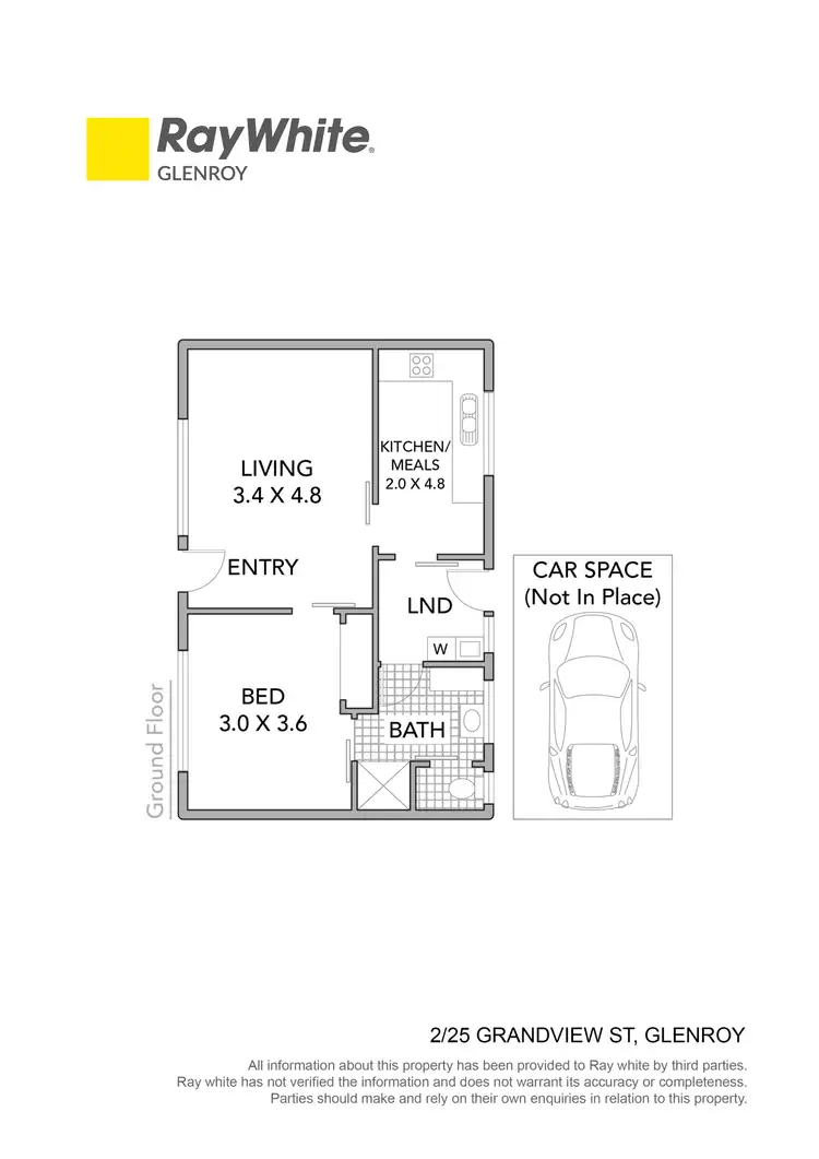 Floorplan of Homely unit listing, 2/25 Grandview Street, Glenroy VIC 3046
