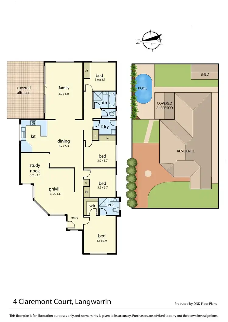Floorplan of Homely house listing, 4 Claremont Court, Langwarrin VIC 3910
