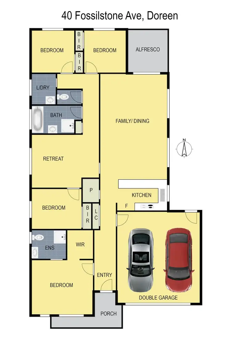 Floorplan of Homely house listing, 40 Fossilstone Avenue, Doreen VIC 3754