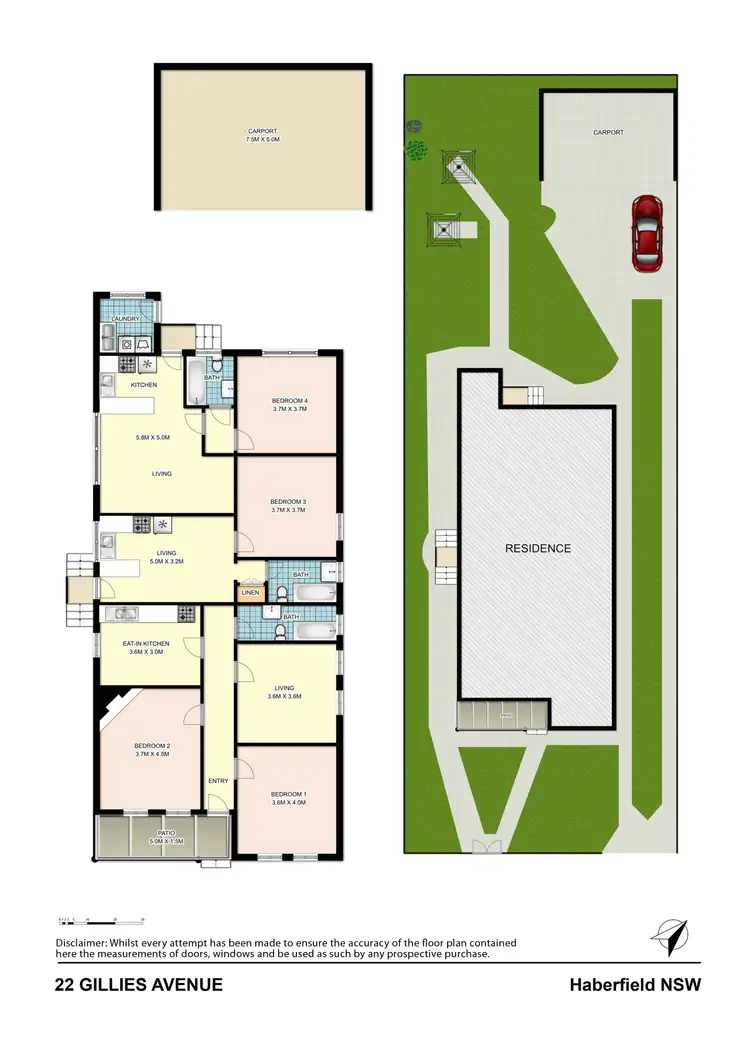 Floorplan of Homely house listing, 22 Gillies Avenue, Haberfield NSW 2045
