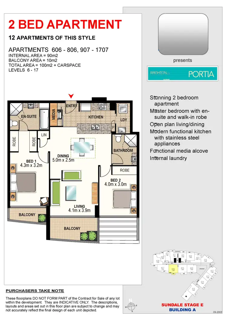 Floorplan of Homely apartment listing, 1507/2 Aqua Street, Southport QLD 4215