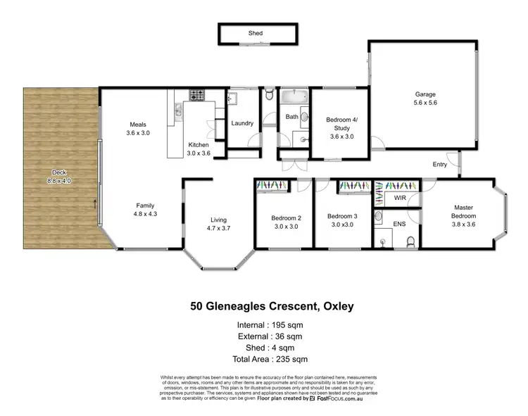 Floorplan of Homely house listing, 50 Gleneagles Crescent, Oxley QLD 4075