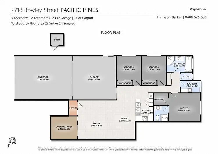 Floorplan of Homely house listing, 2/18 Bowley Street, Pacific Pines QLD 4211