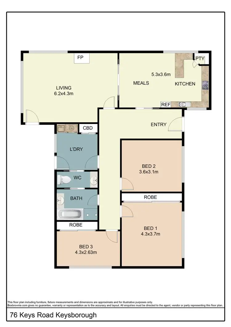 Floorplan of Homely house listing, 76 Keys Road, Keysborough VIC 3173