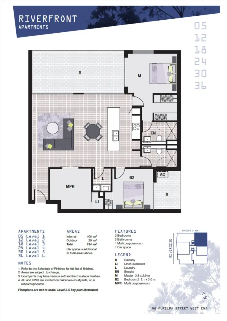 Floorplan of Homely apartment listing, 12/48 Kurilpa Street, West End QLD 4101
