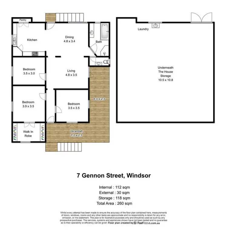 Floorplan of Homely house listing, 7 Gennon Street, Windsor QLD 4030