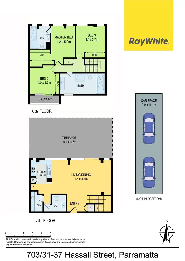 Floorplan of Homely apartment listing, 703/31-37 Hassall Street, Parramatta NSW 2150