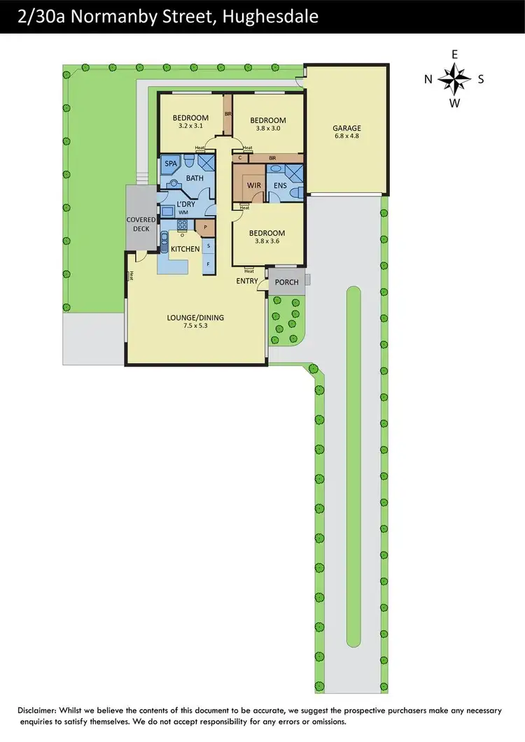 Floorplan of Homely townhouse listing, 2/30a Normanby Street, Hughesdale VIC 3166