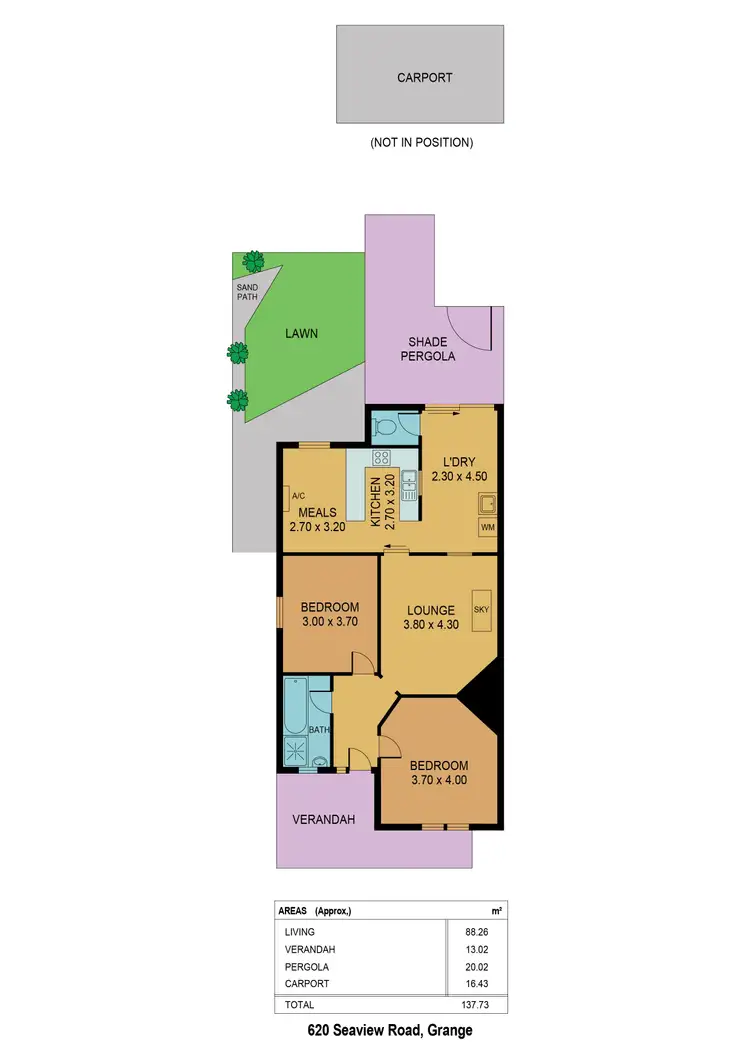 Floorplan of Homely house listing, 620 Seaview Road, Grange SA 5022