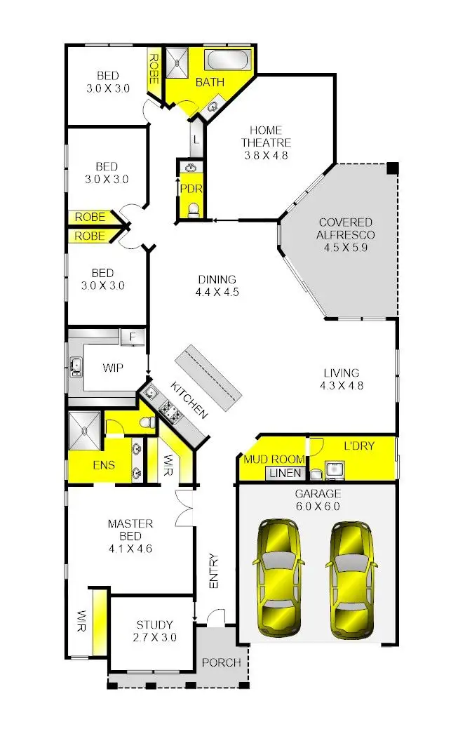 Floorplan of Homely house listing, 3 Quail Drive, Lara VIC 3212