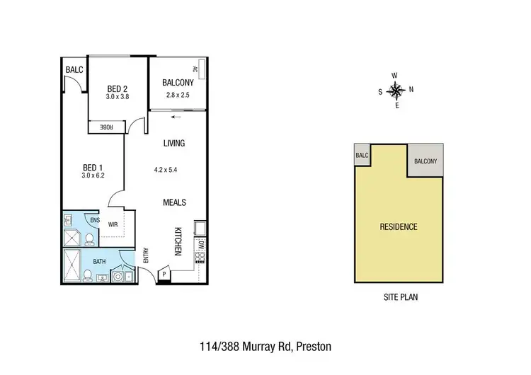 Floorplan of Homely apartment listing, 114/388 Murray Road, Preston VIC 3072