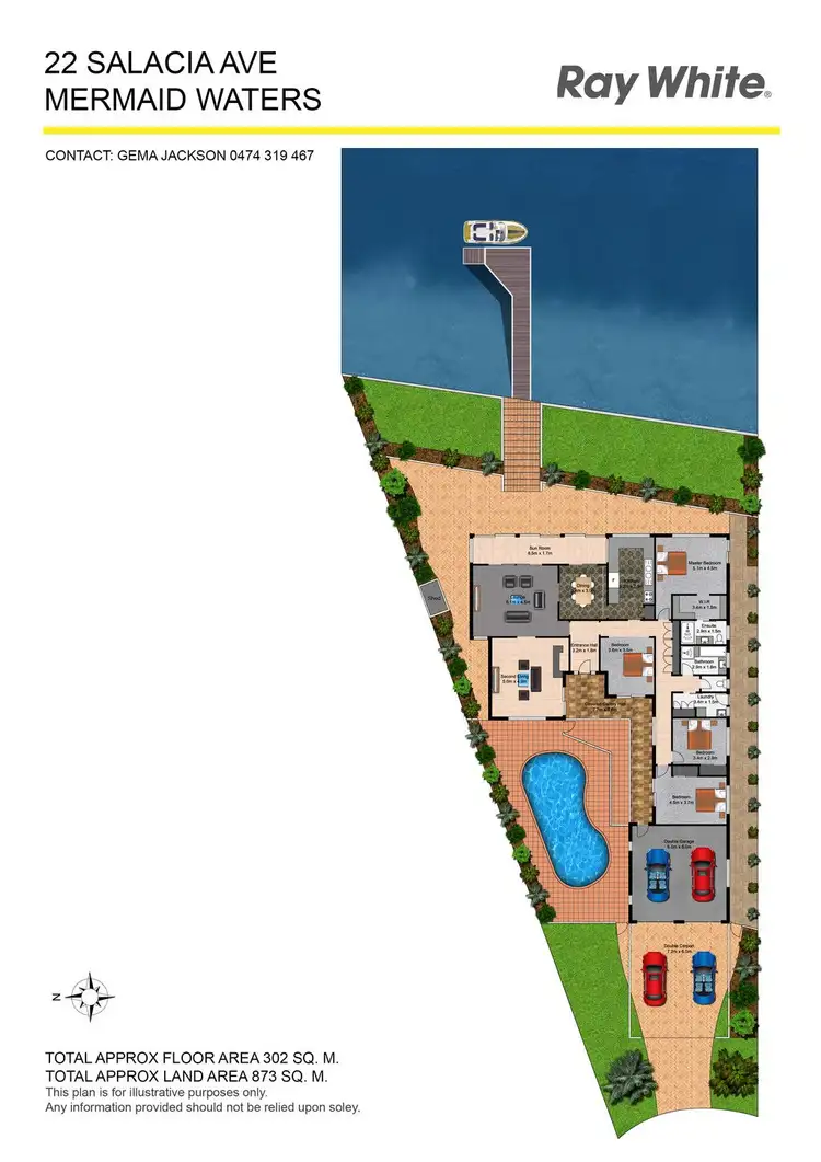 Floorplan of Homely house listing, 22 Salacia Avenue, Mermaid Waters QLD 4218