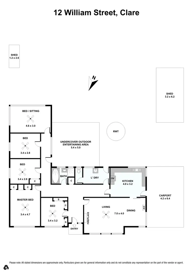 Floorplan of Homely house listing, 12 William Street, Clare SA 5453
