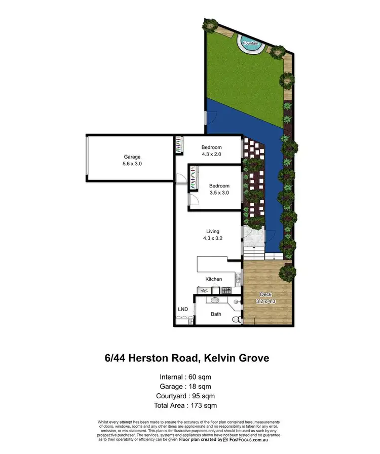 Floorplan of Homely unit listing, U6/44 Herston Road, Kelvin Grove QLD 4059