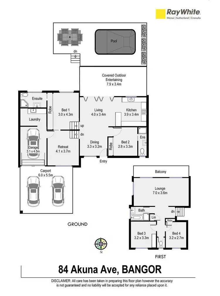 Floorplan of Homely house listing, 84 Akuna Avenue, Bangor NSW 2234