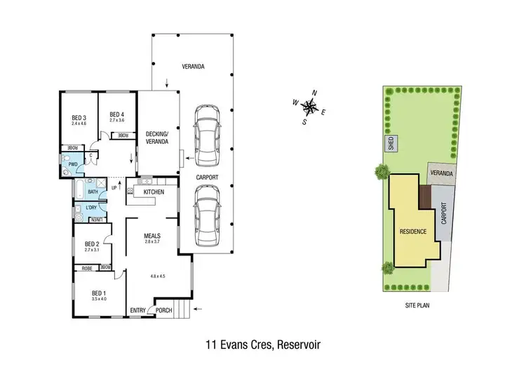 Floorplan of Homely house listing, 11 Evans Crescent, Reservoir VIC 3073