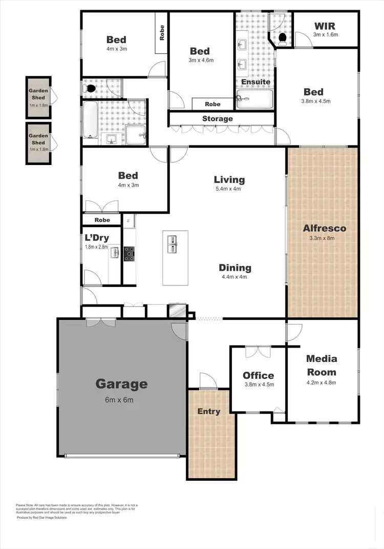 Floorplan of Homely house listing, 11 Schneider Court, Middle Ridge QLD 4350