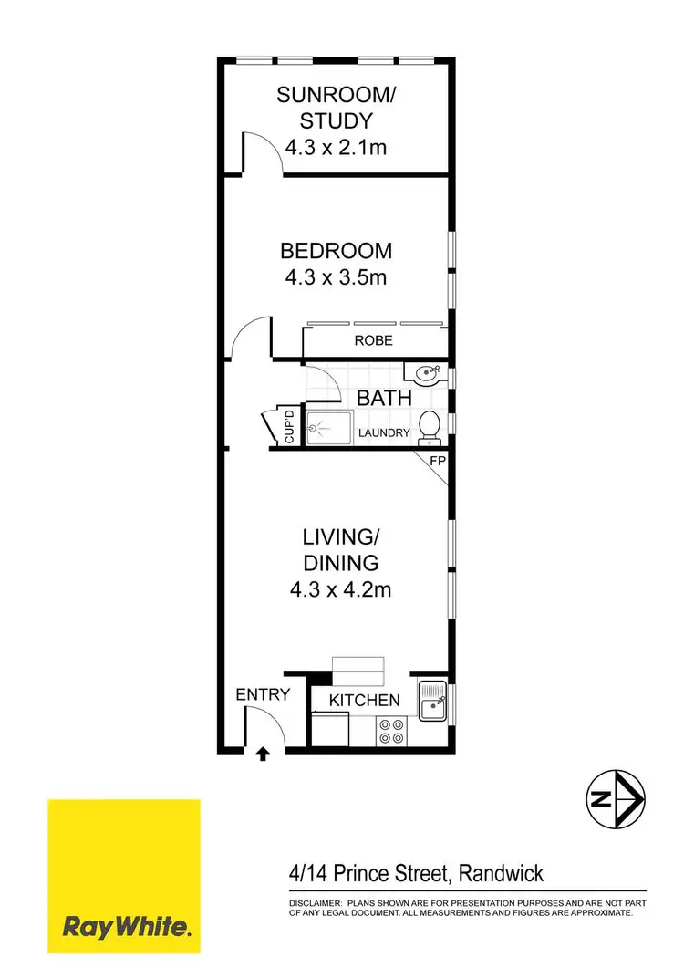 Floorplan of Homely apartment listing, 4/14 Prince Street, Randwick NSW 2031
