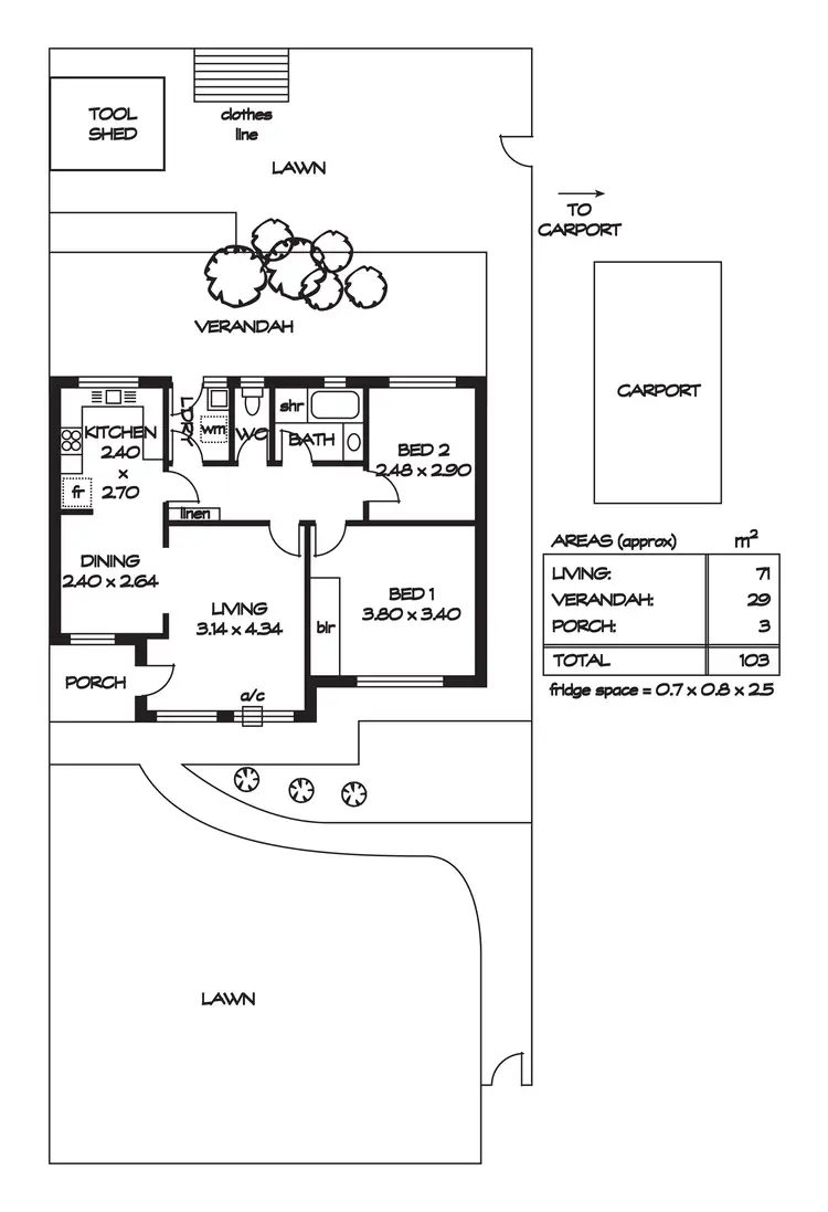 Floorplan of Homely unit listing, 4/131 Redward Avenue, Greenacres SA 5086
