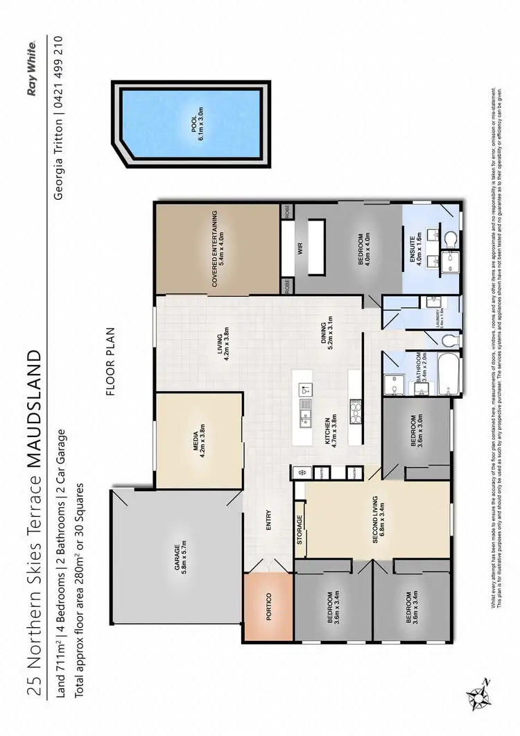 Floorplan of Homely house listing, 25 Northern Skies Terrace, Maudsland QLD 4210