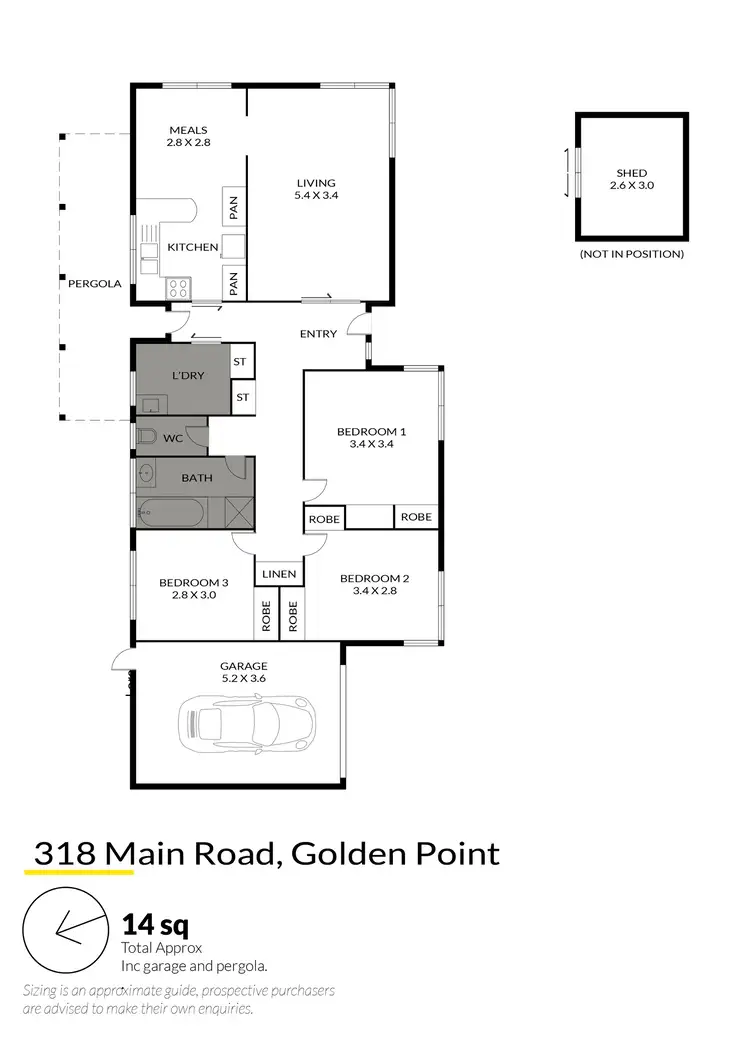 Floorplan of Homely house listing, 318 Main Road, Golden Point VIC 3350