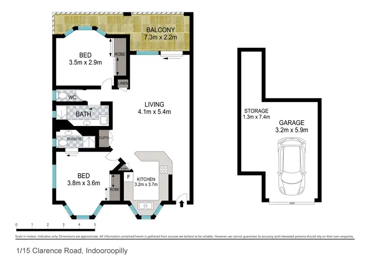 Floorplan of Homely unit listing, 1/15 Clarence Road, Indooroopilly QLD 4068
